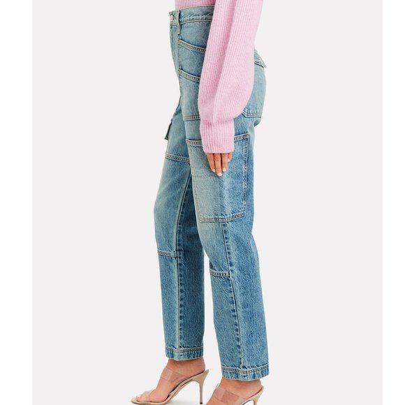 SLVRLAKE Savior High Rise Straight Leg Cargo Jeans - Picture 3 of 5